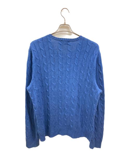 POLO RALPH LAUREN（ポロ・ラルフローレン）POLO RALPH LAUREN (ポロ・ラルフローレン) ケーブルニット/ポロ・ラルフローレン ブルー サイズ:Ｌの古着・服飾アイテム