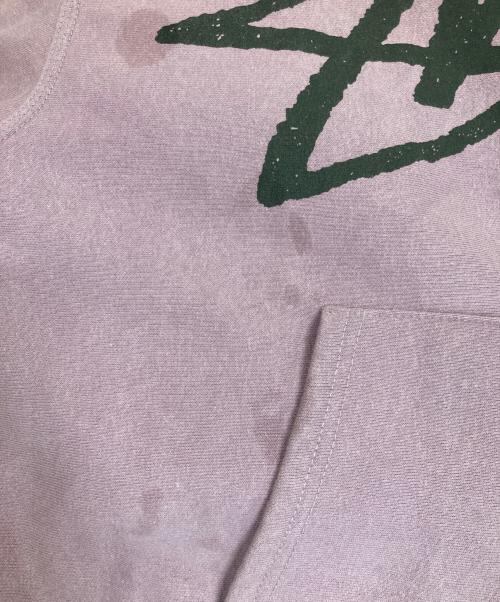 stussy（ステューシー）stussy (ステューシー) 裏起毛プルオーバーパーカー ピンク サイズ:Mの古着・服飾アイテム