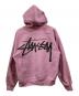 stussy (ステューシー) 裏起毛プルオーバーパーカー ピンク サイズ:M：8000円