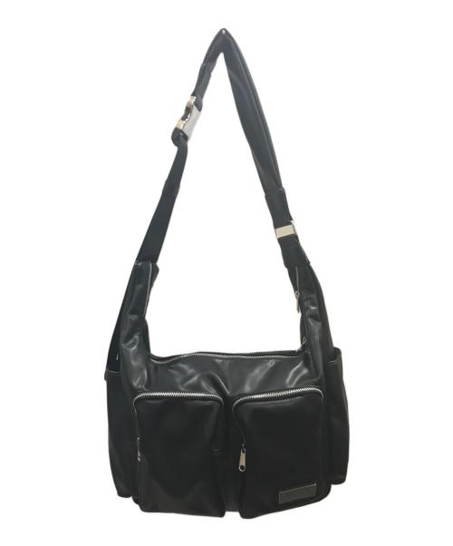 X-GIRL（エックスガール）X-GIRL (エックスガール) FAUX LEATHER MESSENGER BAG ブラックの古着・服飾アイテム