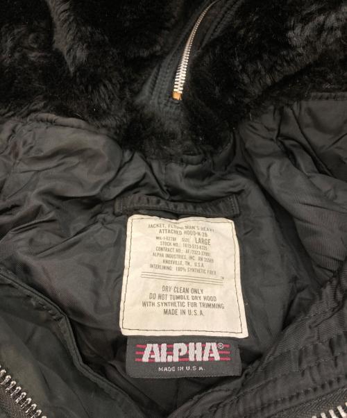 ALPHA（アルファ）ALPHA (アルファ) N-2Bフライトジャケット ブラック サイズ:Lの古着・服飾アイテム