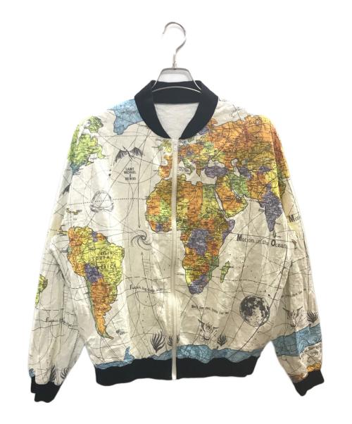 SAINT MICHAEL（セントマイケル）SAINT MICHAEL (セントマイケル) Dr.Woo (ドクターウー) BJ PARER JKT WORLD MAP ホワイト サイズ:Ｍの古着・服飾アイテム