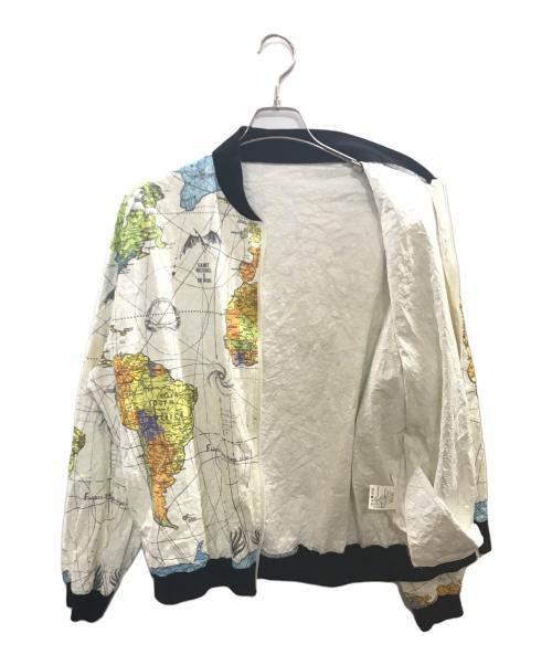 SAINT MICHAEL（セントマイケル）SAINT MICHAEL (セントマイケル) Dr.Woo (ドクターウー) BJ PARER JKT WORLD MAP ホワイト サイズ:Ｍの古着・服飾アイテム