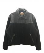 HARLEY-DAVIDSONハーレーダビッドソン）の古着「レザーウール切替ジャケット」｜ブラック