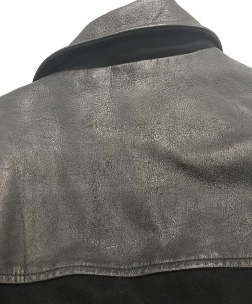 HARLEY-DAVIDSON（ハーレーダビッドソン）HARLEY-DAVIDSON (ハーレーダビッドソン) レザーウール切替ジャケット ブラック サイズ:XXLの古着・服飾アイテム