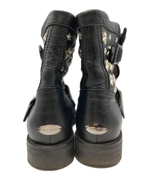 JIMMY CHOO（ジミーチュウ）JIMMY CHOO (ジミーチュウ) スタースタッズエンジニアブーツ　ジミーチュウ ブラック サイズ:37の古着・服飾アイテム