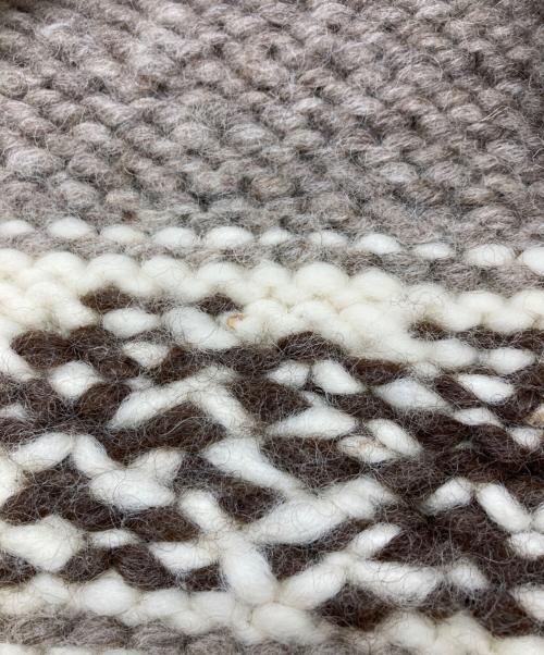 CANADIAN SWEATER（カナディアンセーター）CANADIAN SWEATER (カナディアンセーター) カウチンニットベスト/カナディアンセーター ベージュ×ホワイト サイズ:表記なしの古着・服飾アイテム