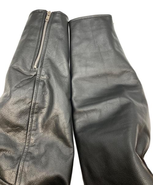 Axel（アクセル）Axel (アクセル) バックプリントレザージャケット/アクセル ブラック サイズ:XLの古着・服飾アイテム