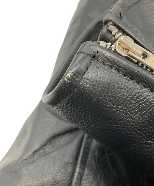 Axel（アクセル）Axel (アクセル) バックプリントレザージャケット/アクセル ブラック サイズ:XLの古着・服飾アイテム