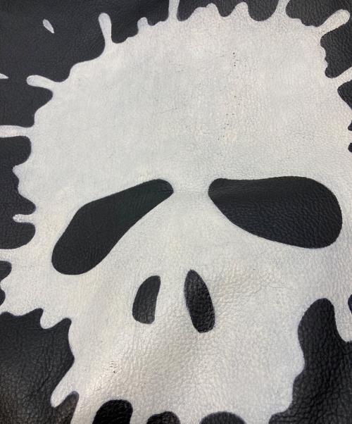 Axel（アクセル）Axel (アクセル) バックプリントレザージャケット/アクセル ブラック サイズ:XLの古着・服飾アイテム