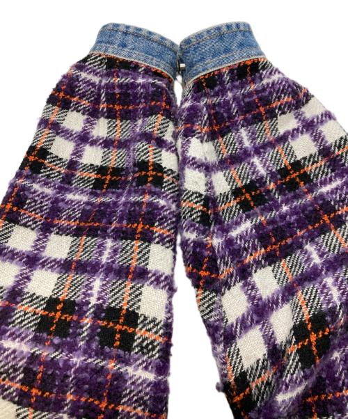 DIESEL（ディーゼル）DIESEL (ディーゼル) G-KERYA/切替デニムジャケット/ディーゼル インディゴ×パープル サイズ:XXSの古着・服飾アイテム