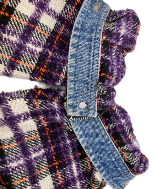 DIESEL（ディーゼル）DIESEL (ディーゼル) G-KERYA/切替デニムジャケット/ディーゼル インディゴ×パープル サイズ:XXSの古着・服飾アイテム