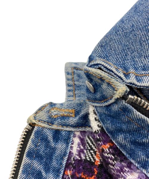 DIESEL（ディーゼル）DIESEL (ディーゼル) G-KERYA/切替デニムジャケット/ディーゼル インディゴ×パープル サイズ:XXSの古着・服飾アイテム