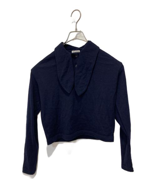 Y's for living（ワイズフォーリビング）Y's for living (ワイズフォーリビング) ニットポロシャツ ネイビー サイズ:表記不明の古着・服飾アイテム