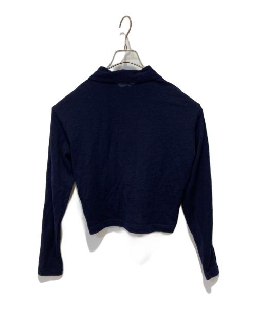 Y's for living（ワイズフォーリビング）Y's for living (ワイズフォーリビング) ニットポロシャツ ネイビー サイズ:表記不明の古着・服飾アイテム