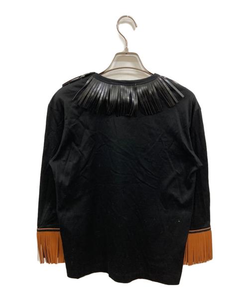 TOGA PULLA（トーガ プルラ）TOGA PULLA (トーガ プルラ) フリンジカットソー/トーガ プルラ/TP61-JK268 ブラック サイズ:36の古着・服飾アイテム