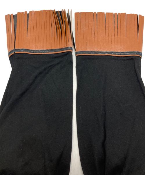 TOGA PULLA（トーガ プルラ）TOGA PULLA (トーガ プルラ) フリンジカットソー/トーガ プルラ/TP61-JK268 ブラック サイズ:36の古着・服飾アイテム