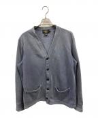 RRLダブルアールエル）の古着「スウェットカーディガン/ダブルアールエル」｜ネイビー