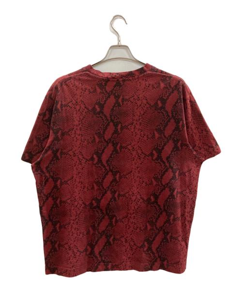 ALEXANDER WANG（アレキサンダー・ワン）ALEXANDER WANG (アレキサンダーワン) パイソン柄ポケットTシャツ/アレキサンダーワン レッド サイズ:Ｌの古着・服飾アイテム