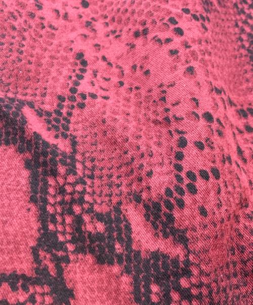 ALEXANDER WANG（アレキサンダー・ワン）ALEXANDER WANG (アレキサンダーワン) パイソン柄ポケットTシャツ/アレキサンダーワン レッド サイズ:Ｌの古着・服飾アイテム