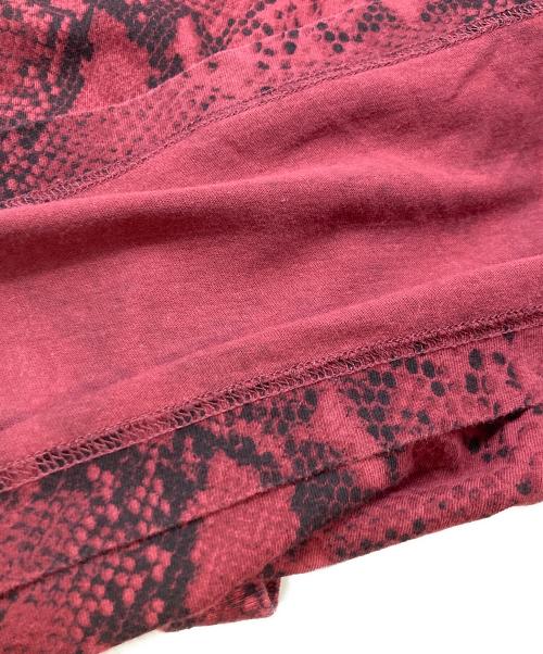 ALEXANDER WANG（アレキサンダー・ワン）ALEXANDER WANG (アレキサンダーワン) パイソン柄ポケットTシャツ/アレキサンダーワン レッド サイズ:Ｌの古着・服飾アイテム