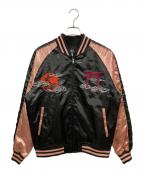 OBOROオボロ）の古着「和柄 九尾 刺繍スカジャン」｜ブラック