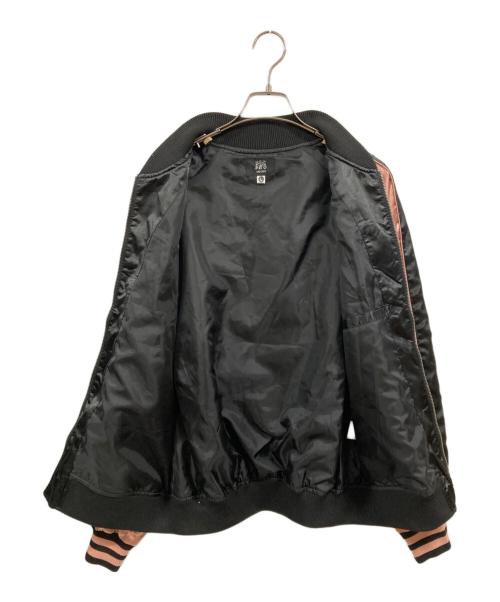 OBORO（オボロ）OBORO (オボロ) 和柄 九尾 刺繍スカジャン ブラック サイズ:Lの古着・服飾アイテム