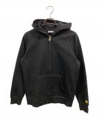 CarHarttカーハート）の古着「裏起毛ジップパーカー/カーハート/HOODED CHASE JACKET」｜ブラック