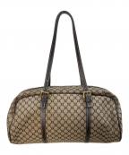 CELINEセリーヌ）の古着「ミニボストンバッグ/セリーヌ/マカダム/CE00/33」｜ベージュ