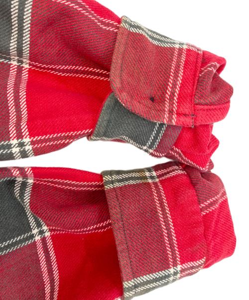 THE NORTHFACE PURPLELABEL（ザ・ノースフェイス パープルレーベル）THE NORTHFACE PURPLELABEL (ザ・ノースフェイス パープルレーベル) ネルシャツ/ザ・ノースフェイス パープルレーベル/NT3555N レッド サイズ:Ｌの古着・服飾アイテム