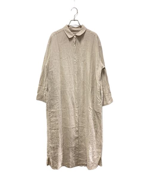 URBAN RESEARCH DOORS（アーバンリサーチドアーズ）URBAN RESEARCH DOORS (アーバンリサーチドアーズ) リネンバックタックシャツワンピース/アーバンリサーチドアーズ/DR95-26M501 ベージュ サイズ:Freeの古着・服飾アイテム