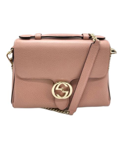 GUCCI（グッチ）GUCCI (グッチ) インターロッキングGチェーンショルダーバッグ/グッチ/510302/493075 ピンクの古着・服飾アイテム
