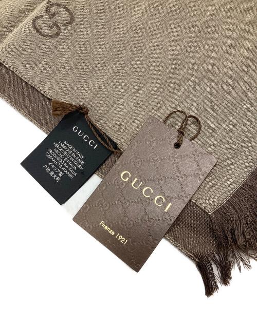 GUCCI（グッチ）GUCCI (グッチ) GG総柄ストール/グッチ/165904 ブラウンの古着・服飾アイテム