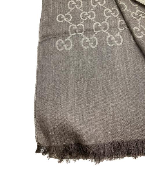 GUCCI（グッチ）GUCCI (グッチ) GG総柄ストール/グッチ/165904 ブラウンの古着・服飾アイテム