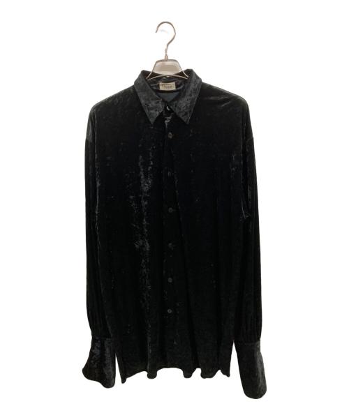 FICCE（フィッチェ）FICCE (フィッチェ) ベロアシャツワンピース/フィッチェ ブラック サイズ:Freeの古着・服飾アイテム