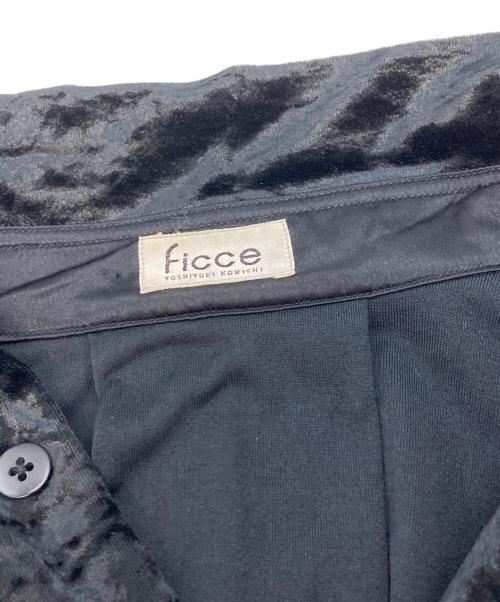 FICCE（フィッチェ）FICCE (フィッチェ) ベロアシャツワンピース/フィッチェ ブラック サイズ:Freeの古着・服飾アイテム