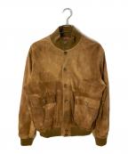 quattrocchiクアトロッキ）の古着「スウェードバルスタージャケット/クアトロッキ」｜ベージュ