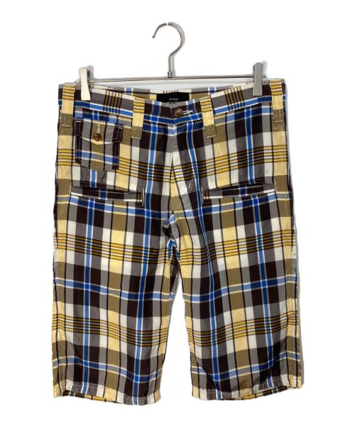 tricot COMME des GARCONS（トリココムデギャルソン）tricot COMME des GARCONS (トリココムデギャルソン) ハーフパンツ/トリココムデギャルソン/TA-P020/AD2007 イエロー×ブラウン サイズ:Mの古着・服飾アイテム