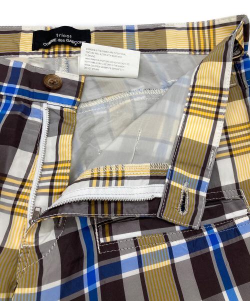 tricot COMME des GARCONS（トリココムデギャルソン）tricot COMME des GARCONS (トリココムデギャルソン) ハーフパンツ/トリココムデギャルソン/TA-P020/AD2007 イエロー×ブラウン サイズ:Mの古着・服飾アイテム