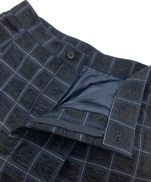 Louren（ローレン）Louren (ローレン) velvet jacquard check pants ネイビー サイズ:Mの古着・服飾アイテム