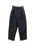 Louren（ローレン）の古着「velvet jacquard check pants」｜ネイビー