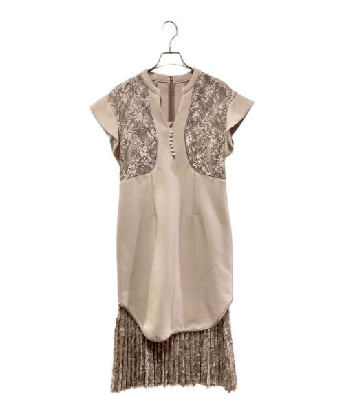 Snidel（スナイデル）Snidel (スナイデル) エンブロイダリーミドルドレス ピンク サイズ:Freeの古着・服飾アイテム