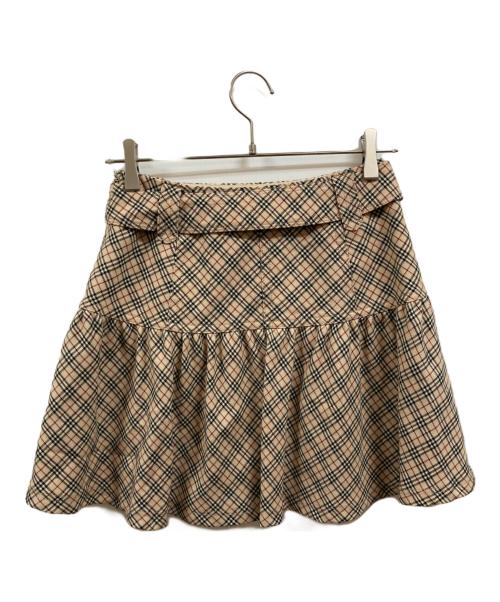 BURBERRY BLUE LABEL（バーバリー ブルー レーベル）BURBERRY BLUE LABEL (バーバリーロンドンブルーレーベル) チェックスカート/バーバリーロンドンブルーレーベル/FXF40-646-43 ベージュ サイズ:Sの古着・服飾アイテム