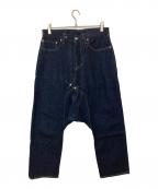 FUMITO GANRYUフミトガンリュウ）の古着「Sarrouel cropped denim pants/サルエルクロップドデニムパンツ/フミトガンリュウ/FU3-PA-102」｜インディゴ