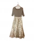 Mystradaマイストラーダ）の古着「マロウレースドッキングワンピース/マイストラーダ/34164750」｜グレー×アイボリー