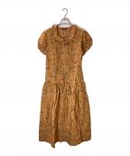 PINK HOUSEピンクハウス）の古着「総柄ブラウスワンピース/ピンクハウス」｜オレンジ