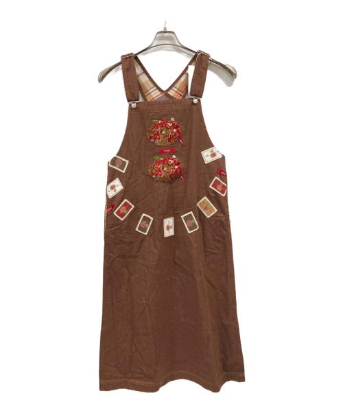 PINK HOUSE（ピンクハウス）PINK HOUSE (ピンクハウス) ジャンパースカート ブラウン サイズ:Freeの古着・服飾アイテム