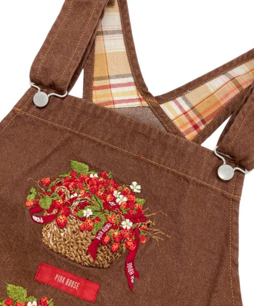 PINK HOUSE（ピンクハウス）PINK HOUSE (ピンクハウス) ジャンパースカート ブラウン サイズ:Freeの古着・服飾アイテム