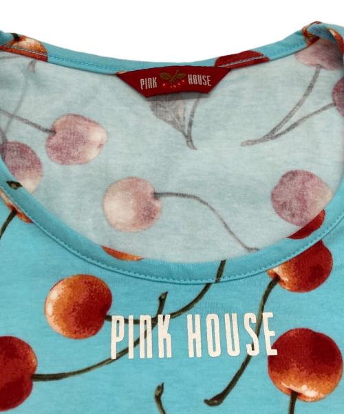 PINK HOUSE（ピンクハウス）PINK HOUSE (ピンクハウス) カットソーワンピース/ピンクハウス/P015IUAL23 B ブルー サイズ:Freeの古着・服飾アイテム