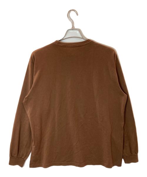 AURALEE（オーラリー）AURALEE (オーラリー) LUSTER PLAITING LONG SLEEVE TEE/オーラリー/A20AP01GT ブラウン サイズ:3/Lの古着・服飾アイテム